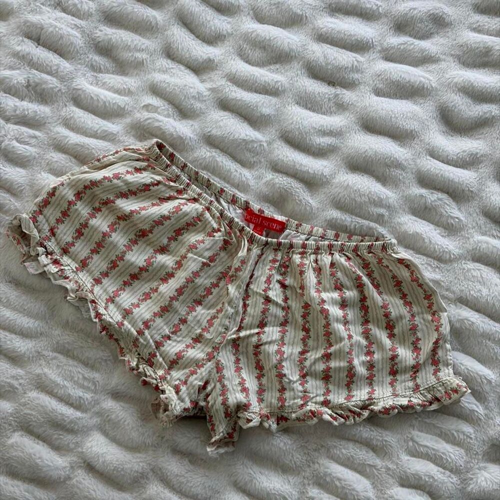 Social Scene floral brandy style ruffle pj shorts